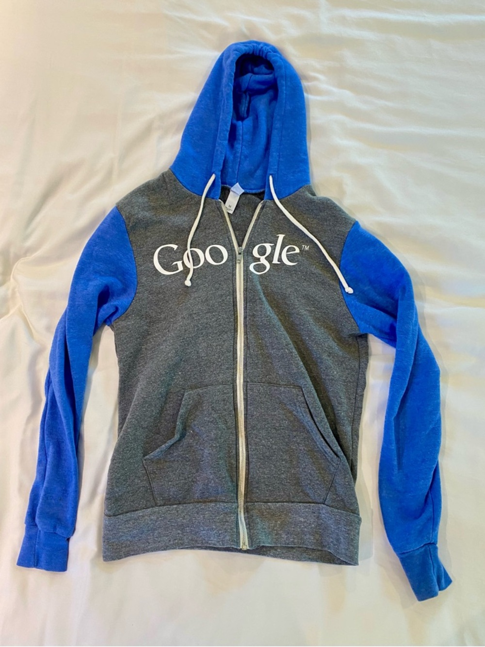 Alternative Blue and Gray Two-Tone Zip Hoodie